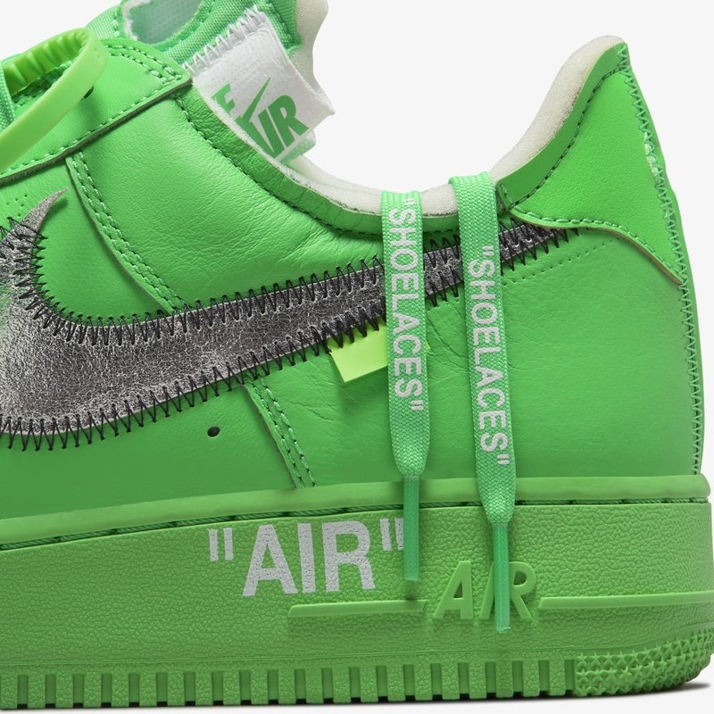 Neon green nike off on sale white